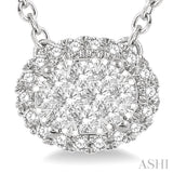 Oval Shape Lovebright Diamond Necklace