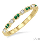 Gemstone & Diamond Wedding Band