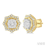 Flower Shape Lovebright Diamond Earrings