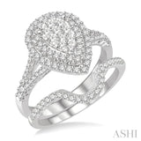 Pear Shape Lovebright Bridal Diamond Wedding Set