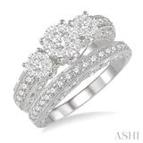 Past Present & Future Lovebright Bridal Diamond Wedding Set