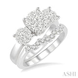 Past Present & Future Lovebright Bridal Diamond Wedding Set