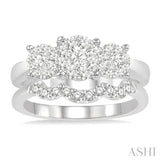 Past Present & Future Lovebright Bridal Diamond Wedding Set