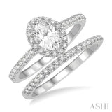 Oval Shape Diamond Wedding Set