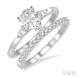 Pear Shape Diamond Wedding Set