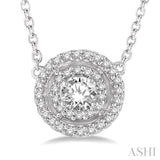 Double Halo Diamond Pendant