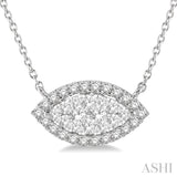 Marquise Shape Lovebright Diamond Necklace