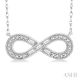 Infinity Shape Baguette Diamond Fashion Necklace