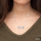 Infinity Shape Baguette Diamond Fashion Necklace