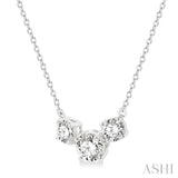 Three Stone Diamond Necklace