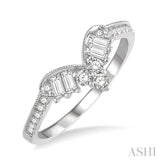 Diamond Chevron Wedding Band