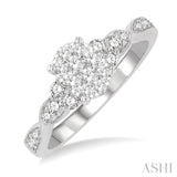 Oval Shape Lovebright Bridal Diamond Engagement Ring