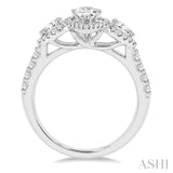 Pear Shape Past Present & Future Diamond Engagement Ring