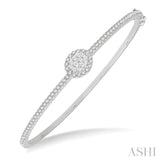 Stackable Oval Shape Lovebright Essential Diamond Bangle