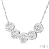 5 Stone Lovebright Essential Diamond Necklace