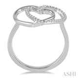 Double Heart Shape Diamond Fashion Ring