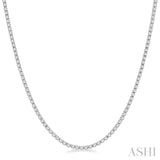 3 Ctw Round Cut Diamond Tennis Necklace in 14K White Gold