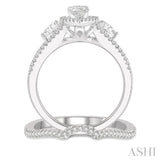 Pear Shape Past Present & Future Diamond Wedding Set