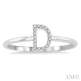 'D' Initial Diamond Ring