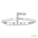 'F' Initial Diamond Ring