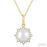 Pearl & Petite Diamond Fashion Pendant