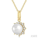 Pearl & Petite Diamond Fashion Pendant