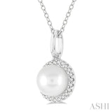 Pearl & Petite Diamond Fashion Pendant