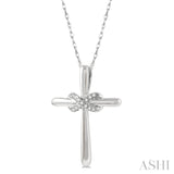 Infinity Cross Petite Diamond Pendant