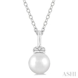 Pearl & Petite Diamond Fashion Pendant