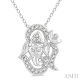 Om Ganesha Petite Diamond Fashion Pendant