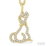 Dog Petite Diamond Fashion Pendant